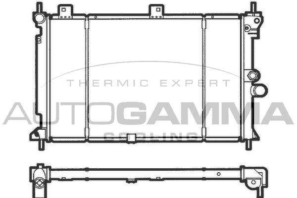 100669 AUTOGAMMA Радиатор, охлаждение двигателя
