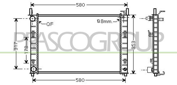 FD340R003 PRASCO Радиатор, охлаждение двигателя