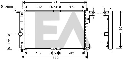 31R20003 EACLIMA Радиатор, охлаждение двигателя