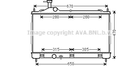 MT2256 AVA QUALITY COOLING Радиатор, охлаждение двигателя