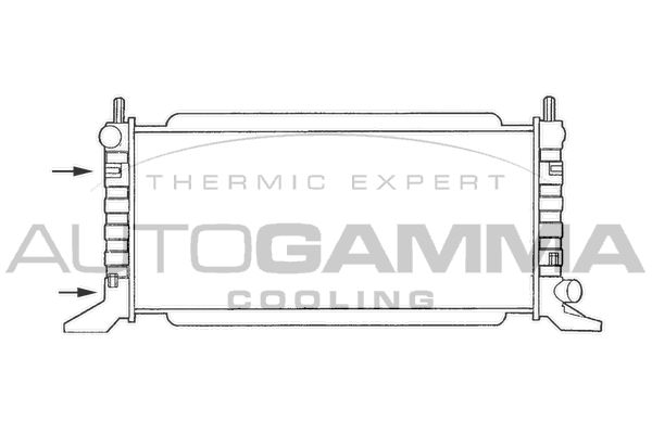 100342 AUTOGAMMA Радиатор, охлаждение двигателя