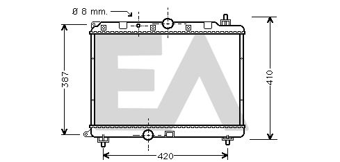 31R05025 EACLIMA Радиатор, охлаждение двигателя