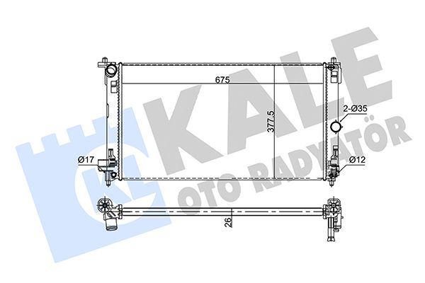 353875 KALE OTO RADYATÖR Радиатор, охлаждение двигателя