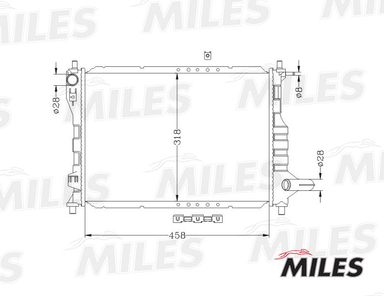 ACRB047 MILES Радиатор, охлаждение двигателя