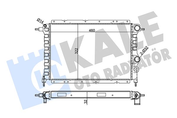 162500 KALE OTO RADYATÖR Радиатор, охлаждение двигателя