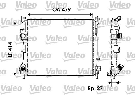 732960 VALEO Радиатор, охлаждение двигателя