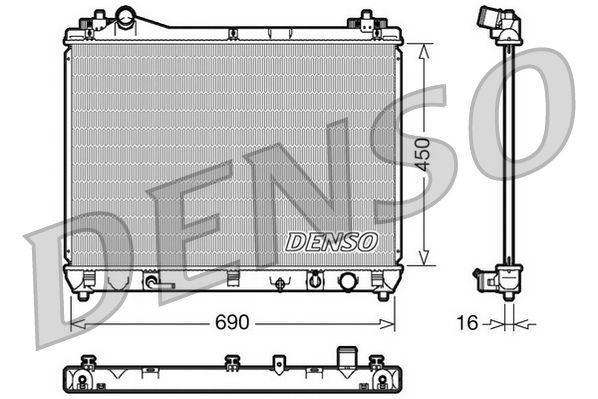 DRM47018 DENSO Радиатор, охлаждение двигателя