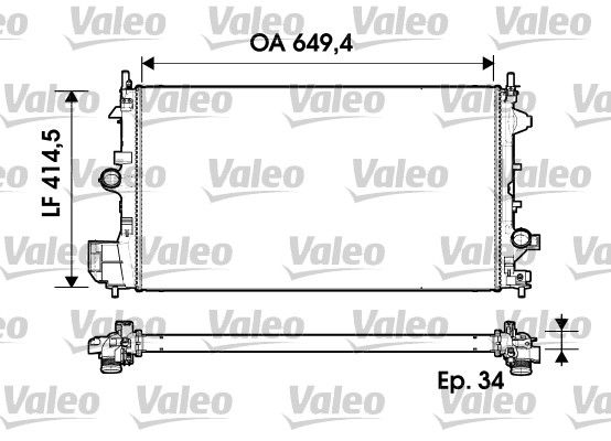 734339 VALEO Радиатор, охлаждение двигателя