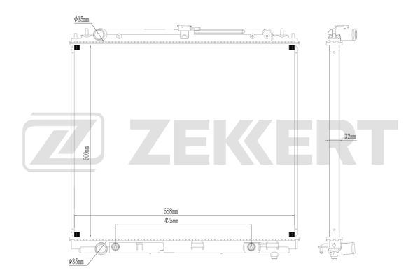 MK1098 ZEKKERT Радиатор, охлаждение двигателя