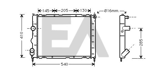 31R60061 EACLIMA Радиатор, охлаждение двигателя