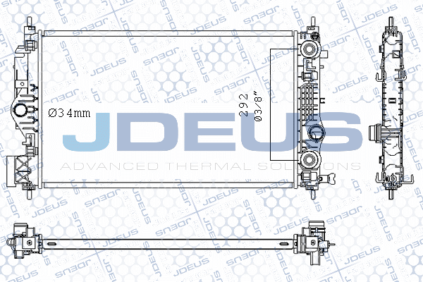 M0201190 JDEUS Радиатор, охлаждение двигателя