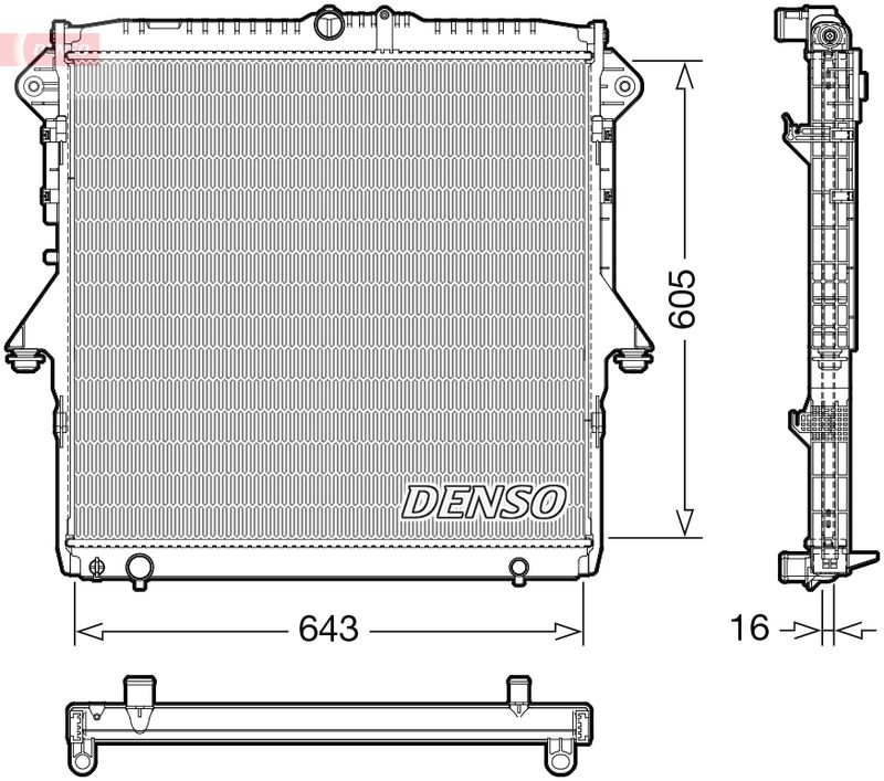 DRM10118 DENSO Радиатор, охлаждение двигателя