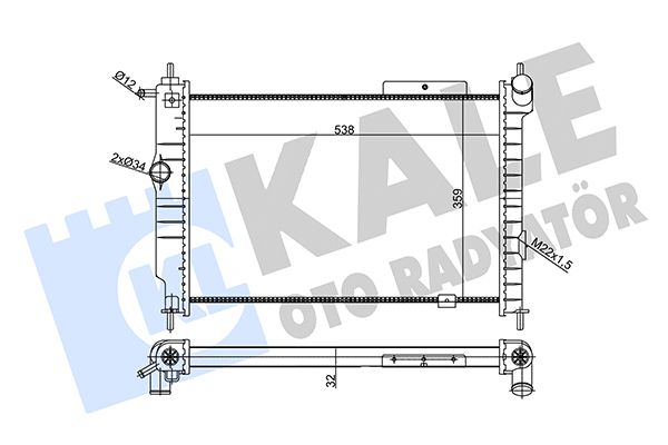 356990 KALE OTO RADYATÖR Радиатор, охлаждение двигателя