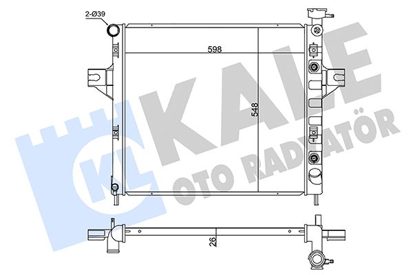 342085 KALE OTO RADYATÖR Радиатор, охлаждение двигателя
