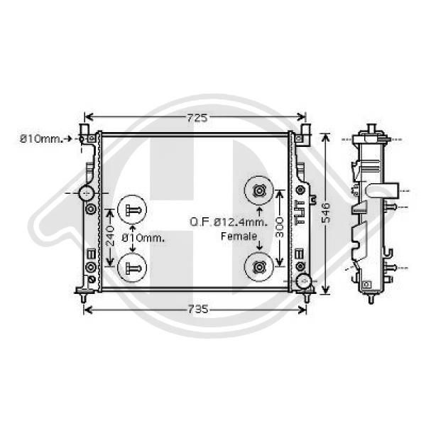 DCM2418 DIEDERICHS Радиатор, охлаждение двигателя