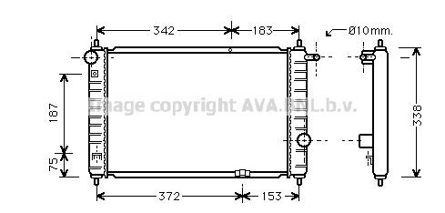 DWA2007 AVA QUALITY COOLING Радиатор, охлаждение двигателя