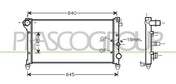 FT122R003 PRASCO Радиатор, охлаждение двигателя