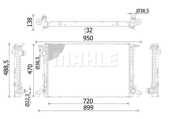 CR2423000S MAHLE Радиатор, охлаждение двигателя