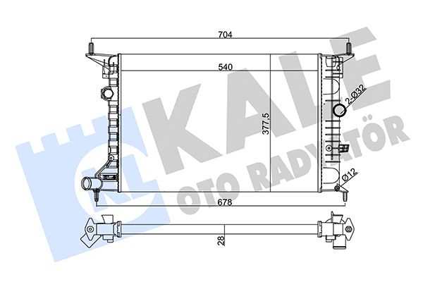 177200 KALE OTO RADYATÖR Радиатор, охлаждение двигателя