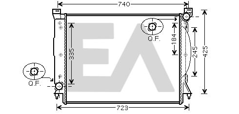 31R02097 EACLIMA Радиатор, охлаждение двигателя