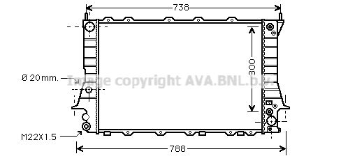 AIA2082 AVA QUALITY COOLING Радиатор, охлаждение двигателя