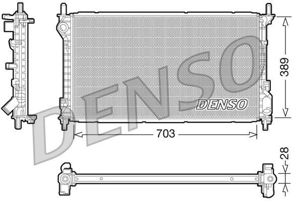 DRM10109 DENSO Радиатор, охлаждение двигателя