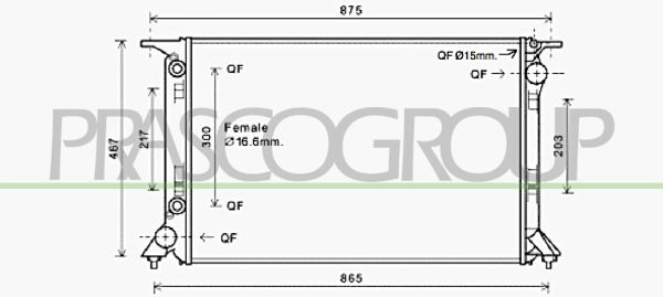 AD620R011 PRASCO Радиатор, охлаждение двигателя