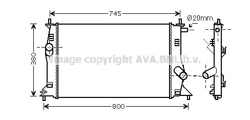 MZ2183 AVA QUALITY COOLING Радиатор, охлаждение двигателя