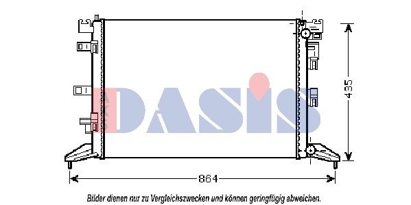 180068N AKS DASIS Радиатор, охлаждение двигателя