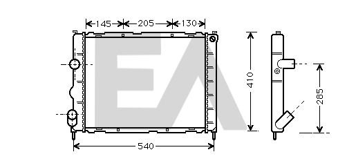 31R60122 EACLIMA Радиатор, охлаждение двигателя