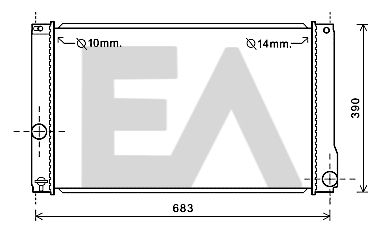 31R71260 EACLIMA Радиатор, охлаждение двигателя