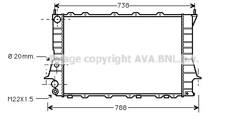 AIA2077 AVA QUALITY COOLING Радиатор, охлаждение двигателя