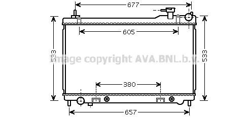 DN2304 AVA QUALITY COOLING Радиатор, охлаждение двигателя