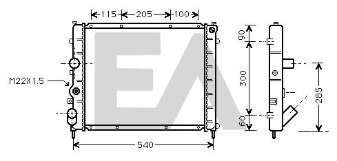 31R60104 EACLIMA Радиатор, охлаждение двигателя