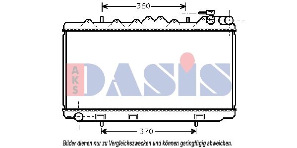 070160N AKS DASIS Радиатор, охлаждение двигателя