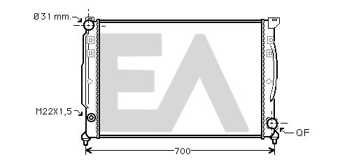 31R02084 EACLIMA Радиатор, охлаждение двигателя