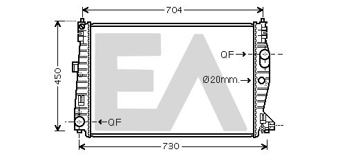 31R03039 EACLIMA Радиатор, охлаждение двигателя