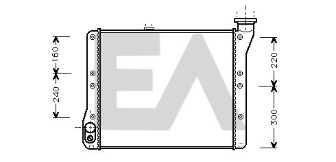 31R77025 EACLIMA Радиатор, охлаждение двигателя