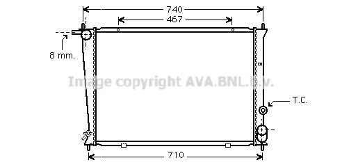 HYA2049 AVA QUALITY COOLING Радиатор, охлаждение двигателя