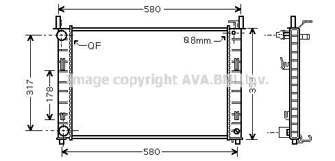 FDA2326 AVA QUALITY COOLING Радиатор, охлаждение двигателя