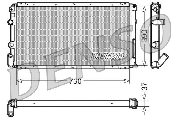 DRM23091 DENSO Радиатор, охлаждение двигателя