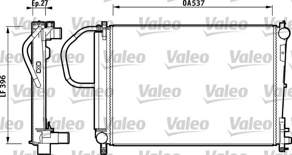 732883 VALEO Радиатор, охлаждение двигателя