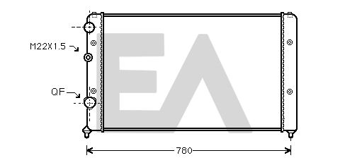 31R77088 EACLIMA Радиатор, охлаждение двигателя