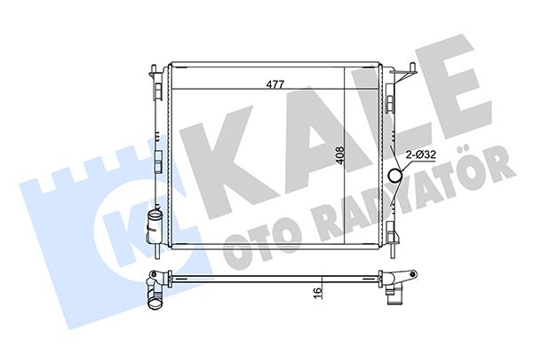 346010 KALE OTO RADYATÖR Радиатор, охлаждение двигателя