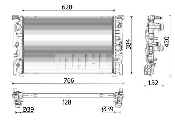 CR2635000P MAHLE Радиатор, охлаждение двигателя