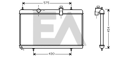 31R55054 EACLIMA Радиатор, охлаждение двигателя