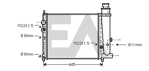 31R55016 EACLIMA Радиатор, охлаждение двигателя