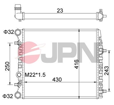 60C9057JPN JPN Радиатор, охлаждение двигателя