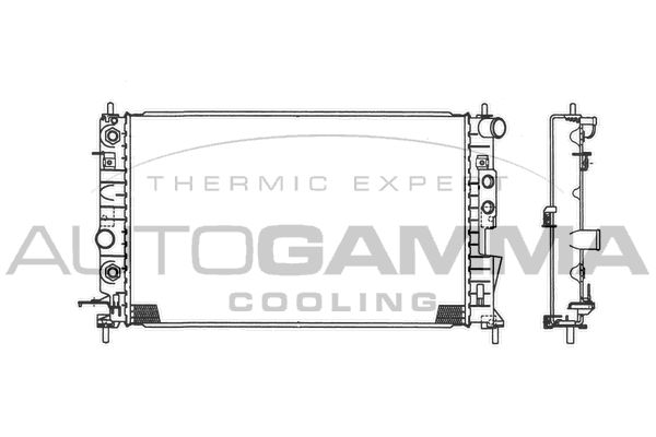 101325 AUTOGAMMA Радиатор, охлаждение двигателя