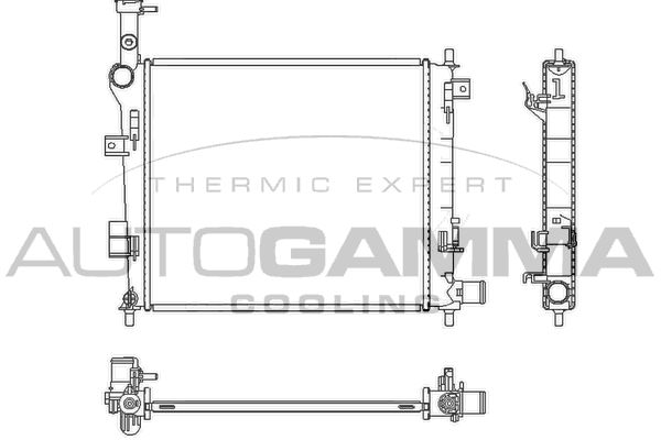 107835 AUTOGAMMA Радиатор, охлаждение двигателя